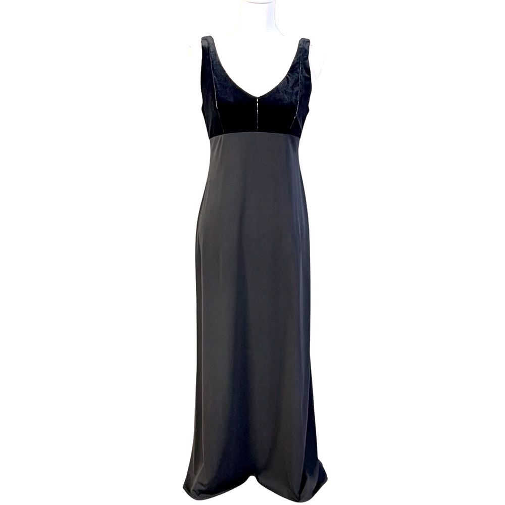 Vtg Niki By Niki Livas Y2K Maxi Evening Dress Sz 8 Velvet Whimsigoth 90s Prom